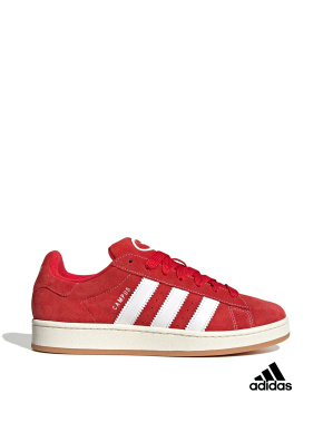Жіночі кеди Adidas Campus замшеві червоні - фото 1 - Miraton
