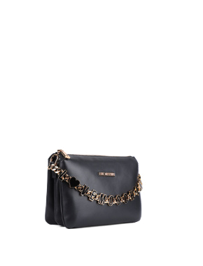 Жіноча сумка через плече Love Moschino з екошкіри чорна - фото 2 - Miraton