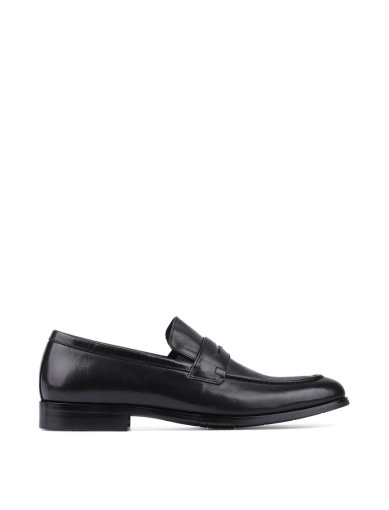 Мужские туфли лоферы Miguel Miratez черные кожаные фото 1