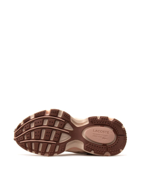 Женские кроссовки Lacoste велюровые розовые - фото 7 - Miraton
