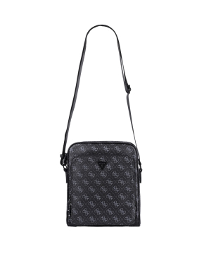 Мужская сумка мессенджер Guess из экокожи черная - фото 5 - Miraton