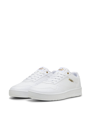Чоловічі кеди PUMA Court Classic Sneakers із штучної шкіри білі - фото 3 - Miraton