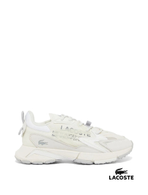 Женские кроссовки Lacoste кожаные белые - фото 1 - Miraton