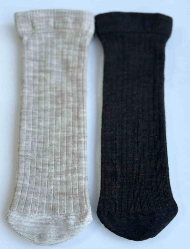 Жіночі високі шкарпетки Legs WOOL MERINO бежеві (2 пари) фото 1
