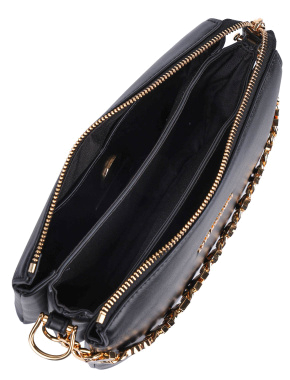 Жіноча сумка через плече Love Moschino з екошкіри чорна - фото 5 - Miraton
