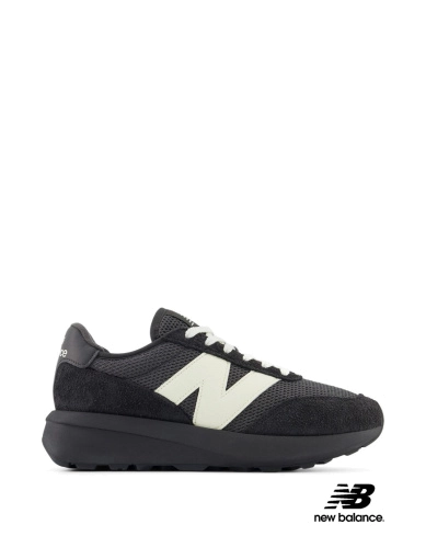 Жіночі кросівки New Balance 370 замшеві чорні фото 1