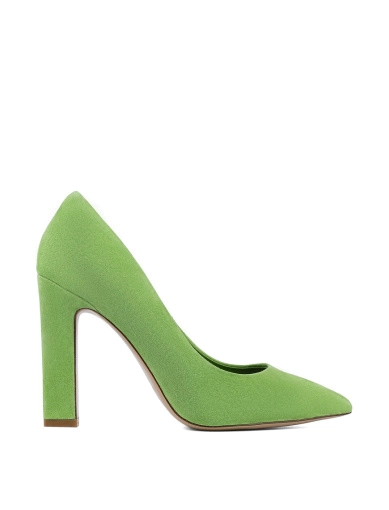 Женские туфли велюровые зеленые фото 1
