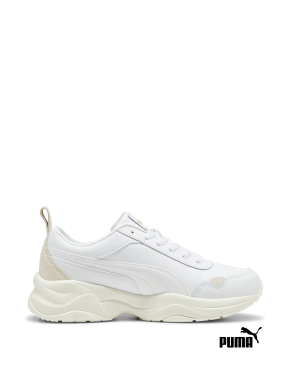 Жіночі кросівки PUMA Cilia Mode Lux Sneakers із штучної шкіри білі - фото 1 - Miraton