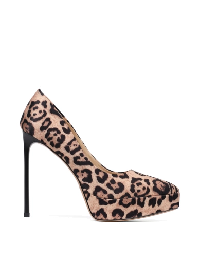 Жіночі туфлі човники MIRATON тканинні леопардові фото 1