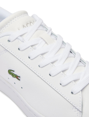Женские кеды Lacoste кожаные белые - фото 6 - Miraton