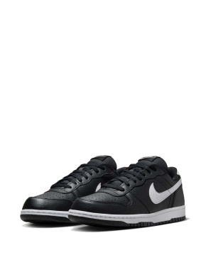 Мужские кеды Nike BIG LOW кожаные черные - фото 3 - Miraton