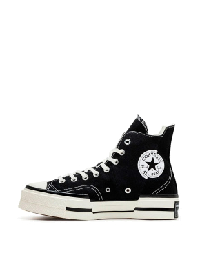 Женские кеды Converse CHUCK 70 PLUS CANVAS тканевые черные - фото 2 - Miraton