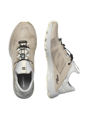 Женские кроссовки Salomon Amphib Bold тканевые бежевые - фото 2 - Miraton