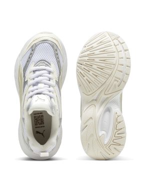 Жіночі кросівки PUMA Morphic Metallic зі штучної шкіри білі - фото 4 - Miraton
