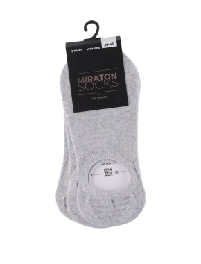Жіночі шкарпетки MIRATON короткі бавовняні сірі - фото 1 - Miraton