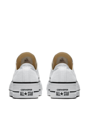 Женские кеды Converse Chuck Taylor All Star Lift Platform тканевые белые - фото 5 - Miraton