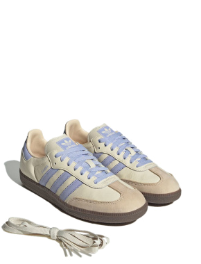 Женские кеды Adidas Samba OG кожаные молочного цвета - фото 7 - Miraton