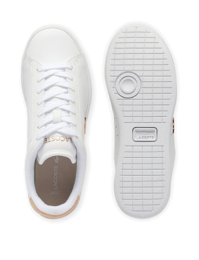 Женские кеды Lacoste CARNABY кожаные белые - фото 3 - Miraton
