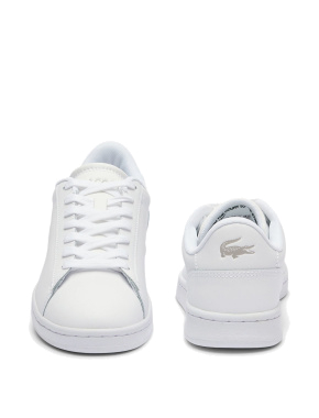 Женские кеды Lacoste кожаные белые - фото 5 - Miraton