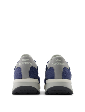 Чоловічі кросівки New Balance 370 замшеві сині - фото 5 - Miraton
