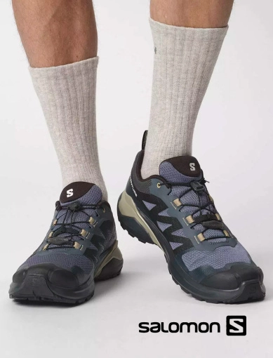 Мужские кроссовки Salomon X-Adventure Gtx из искусственной кожи синие фото 1