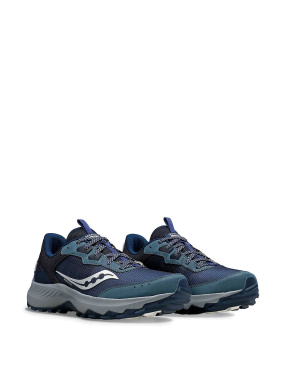 Мужские кроссовки Saucony Aura TR тканевые синие - фото 3 - Miraton