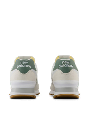 Жіночі кросівки New Balance 574 замшеві білі - фото 5 - Miraton
