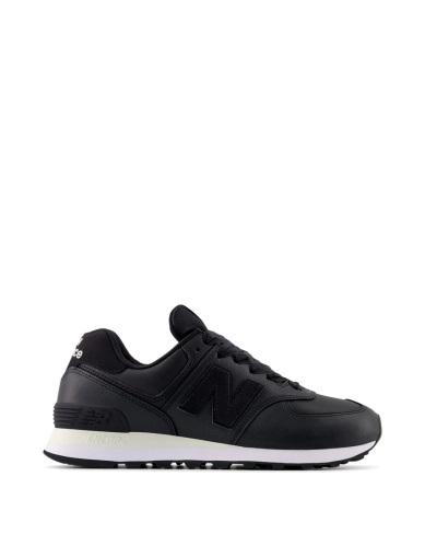 Жіночі кросівки New Balance 574 шкіряні чорні (WL574FT2) фото 1