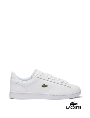 Женские кеды Lacoste кожаные белые - фото 1 - Miraton