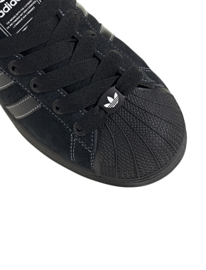 Чоловічі кеди Adidas Superstar II замшеві чорні - фото 7 - Miraton