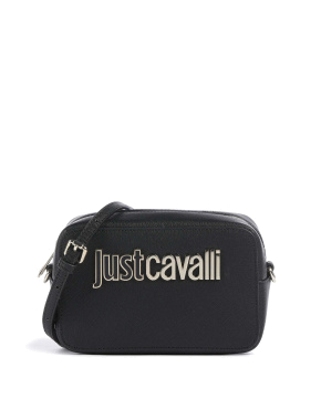 Жіноча сумка camera bag Just Cavalli з екошкіри чорна - фото 1 - Miraton