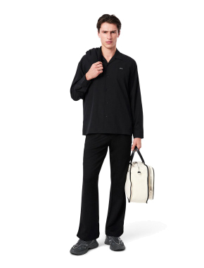 Мужские кроссовки Lacoste L003 Neo кожаные черные - фото 8 - Miraton