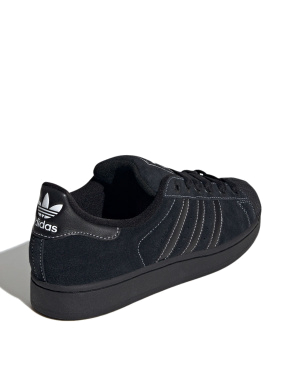 Чоловічі кеди Adidas Superstar II замшеві чорні - фото 4 - Miraton