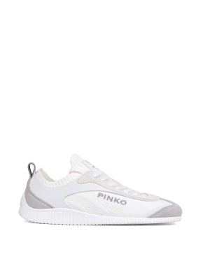Женские кроссовки Pinko кожаные бежевые - фото 1 - Miraton