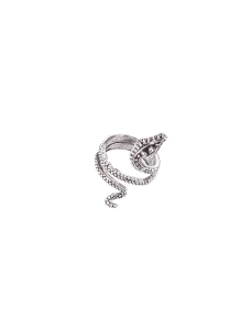 Женское кольцо MIRATON Змея в серебре - фото  - Miraton
