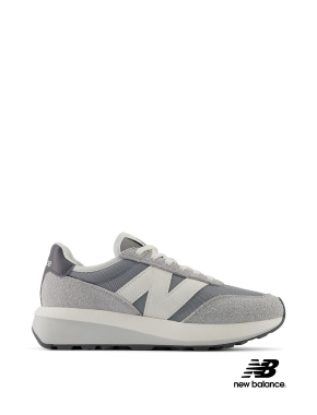 Жіночі кросівки New Balance 370 замшеві сірі - фото 1 - Miraton