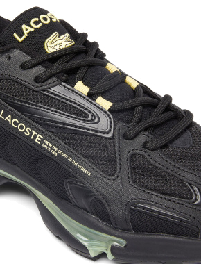 Мужские кроссовки Lacoste велюровые черные - фото 6 - Miraton