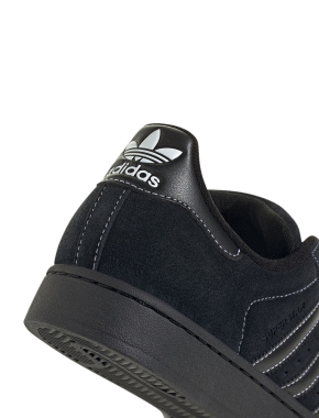 Чоловічі кеди Adidas Superstar II замшеві чорні - фото 8 - Miraton