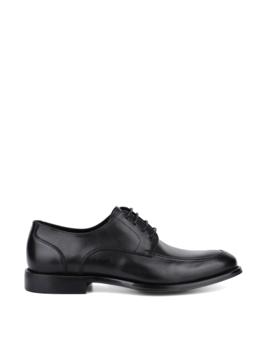 Мужские туфли оксфорды кожаные черные фото 1