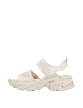 Жіночі сандалі Skechers Stamina V2 тканинні молочного кольору - фото 2 - Miraton