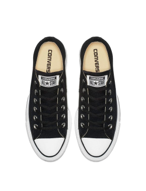 Жіночі кеди Converse Chuck Taylor All Star Lift Platform тканинні чорні - фото 4 - Miraton