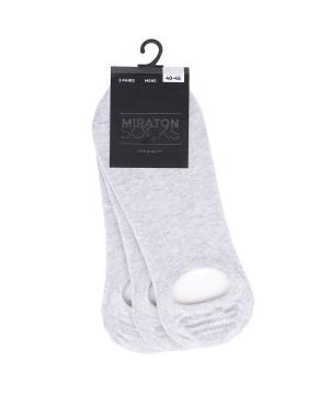 Чоловічі шкарпетки короткі MIRATON бавовняні сірі - фото 1 - Miraton