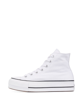 Жіночі кеди Converse Chuck Taylor All Star Platform High Top тканинні білі - фото 1 - Miraton