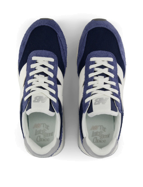 Чоловічі кросівки New Balance 370 замшеві сині - фото 4 - Miraton