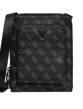 Чоловічі сумки крос-боді Guess з екошкіри чорна - фото 1 - Miraton