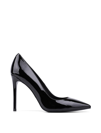 Женские туфли с острым носком черные лаковые фото 1