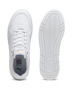 Чоловічі кеди PUMA Court Classic Sneakers із штучної шкіри білі - фото 4 - Miraton