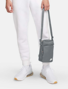 Мужская сумка мессенджер Nike тканевая серая - фото 2 - Miraton