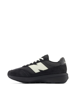Женские кроссовки New Balance 370 замшевые черные - фото 3 - Miraton