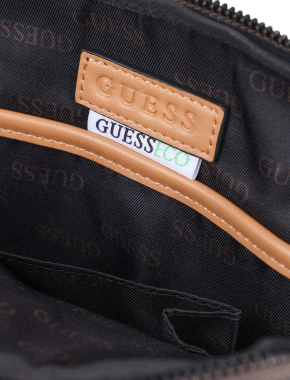 Мужская сумка мессенджер Guess из экокожи зеленая - фото 5 - Miraton